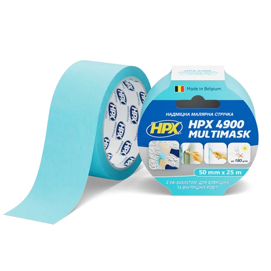 Надміцна малярська стрічка HPX 4900 MULTIMASK 50 мм*25 м з УФ-захистом (EW5025) Киев