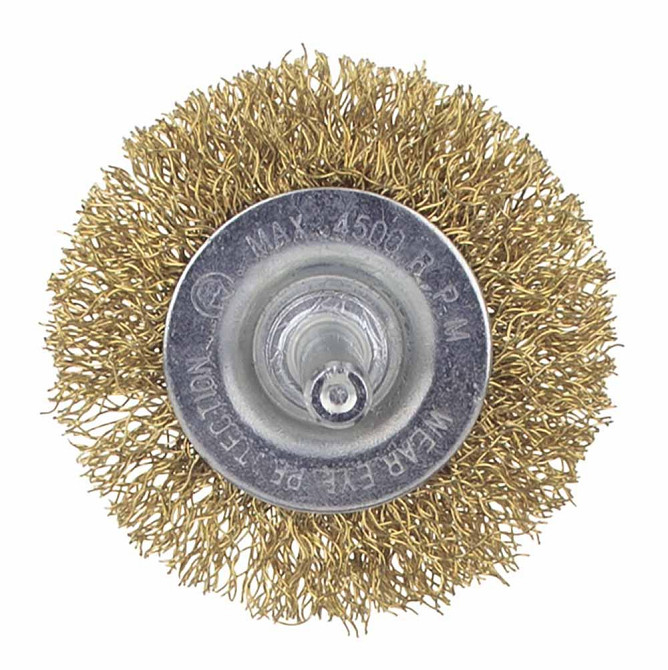Щетка проволочная дисковидная Ø50мм хвостовик Ø6мм (латунированная) SIGMA (9013051) Ровно - изображение 3
