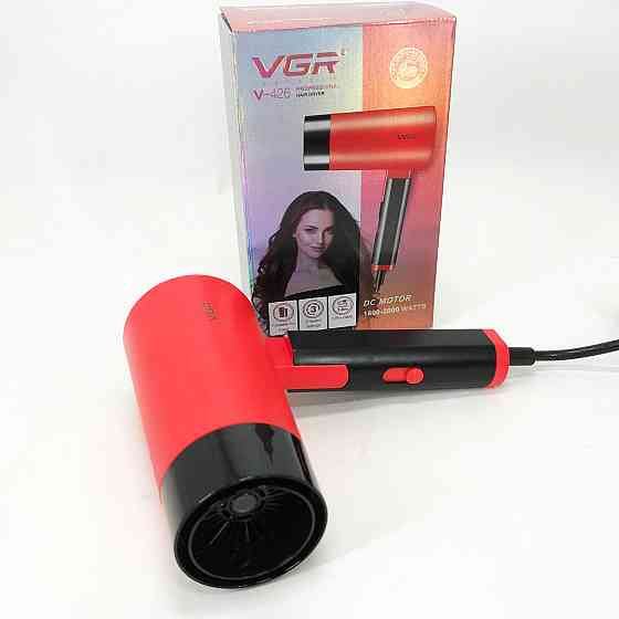 Удобный фен для домашнего использования VGR V-426 2000 Вт, Хороший мощный фен Мощный для волос ML-26 Львов