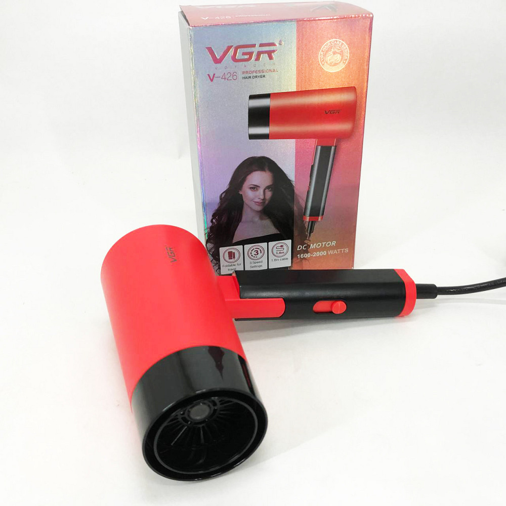 Удобный фен для домашнего использования VGR V-426 2000 Вт, Хороший мощный фен Мощный для волос ML-26 Львов - изображение 1