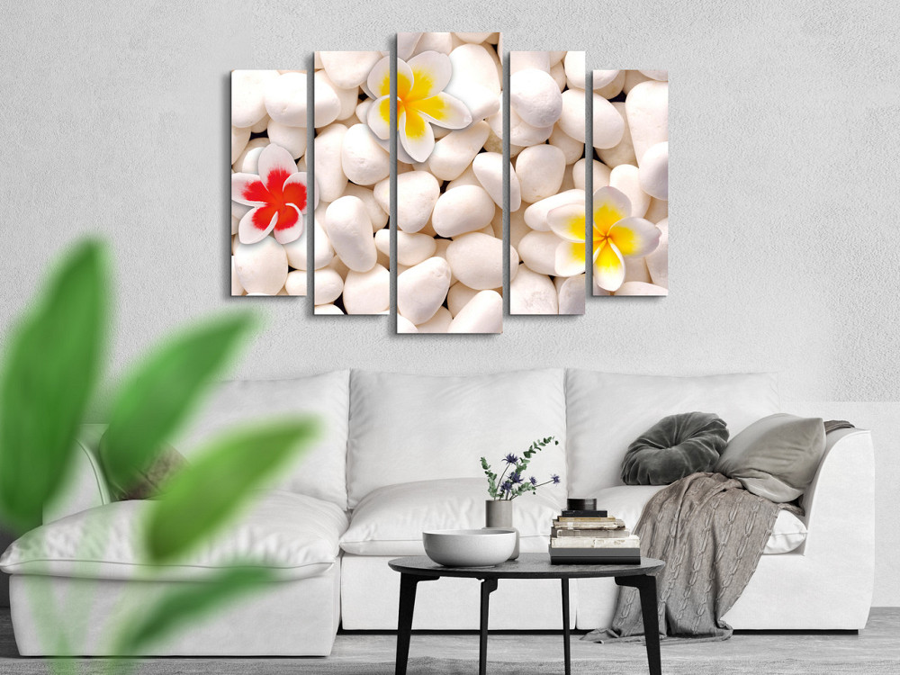 Модульна картина у вітальню / спальню Квіти на камінні Art-415_5 ( 80х118см ) Київ - фото 2