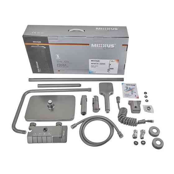Душова колона зі змішувачем Mixxus Premium NEPTUNE 009-J GRAPHITE з кнопкою перемикання, 4 режими  ( MI6833 ) Харьков