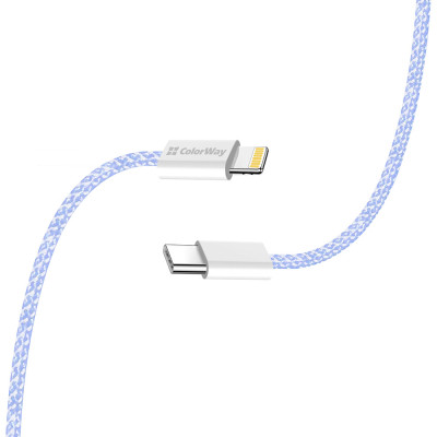 Дата кабель USB-C to Lightning 1.0m 27W purple ColorWay (CW-CBPDCL061-PU) Винница - изображение 12