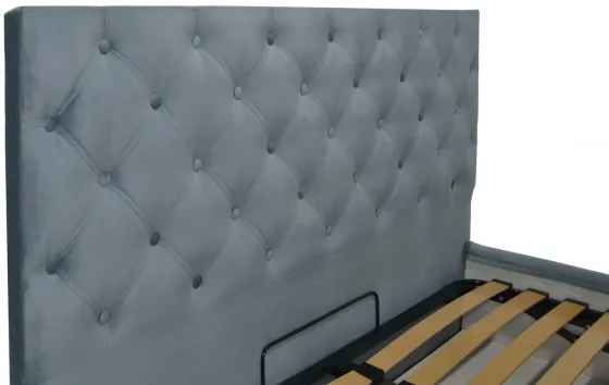 Ліжко Coventry VIP 140 х 190 см Missoni 030 З додатковою металевою цільнозварною рамою Синій Київ