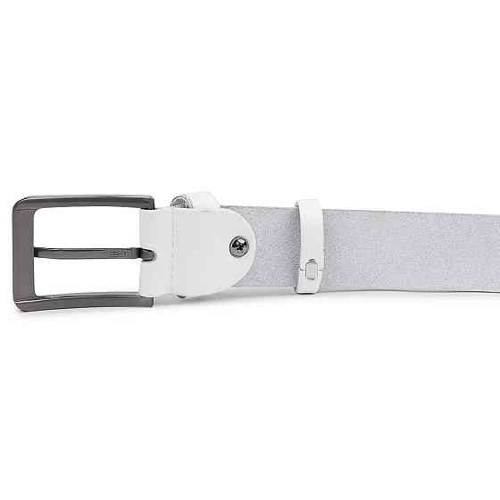 Гладкий стильний чоловічий ремінь Vintage 20718 Білий Київ