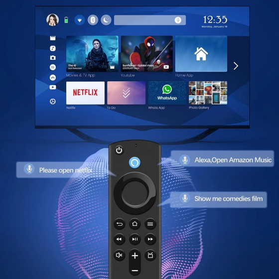 Пульт для Amazon Fire TV Stick / Fire TV Cube з Alexa, Bluetooth, Netflix, Prime Video, Disney+, Amazon Music Київ