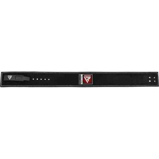 Пояс для важкої атлетики RDX 4 Pro Liver Buckle шкіряний Black Plus L Каменское