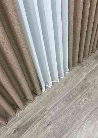 Однотонна тканина "Льон Мішковина" колір капучино 1921ш Київ