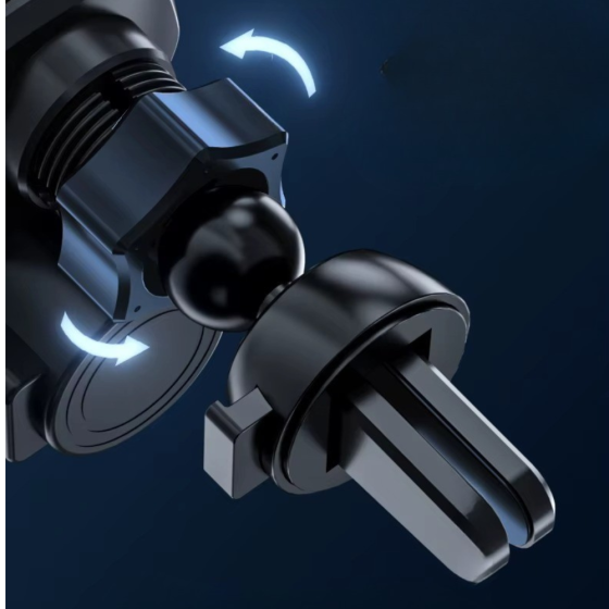 Держатель для телефона,автомобильный с беспроводной зарядкой 5W в машину с поворотом на 360 градусов,чёрный Каменец-Подольский