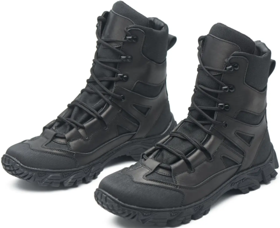 Тактические мужские демисезонные черные берцы, военные мужские водонепроницаемые кожаные берцы для ВСУ Львов