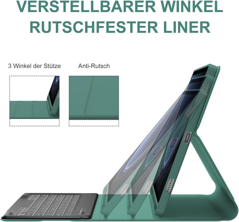 Фирменный чехол-клавиатура для Samsung Galaxy Tab S10+ /S9+ Plus /Tab S9 FE+12.4 дюй SM-X810/SM-X816B/SM-X818U/SM-X616B 2023 Днепр - изображение 3