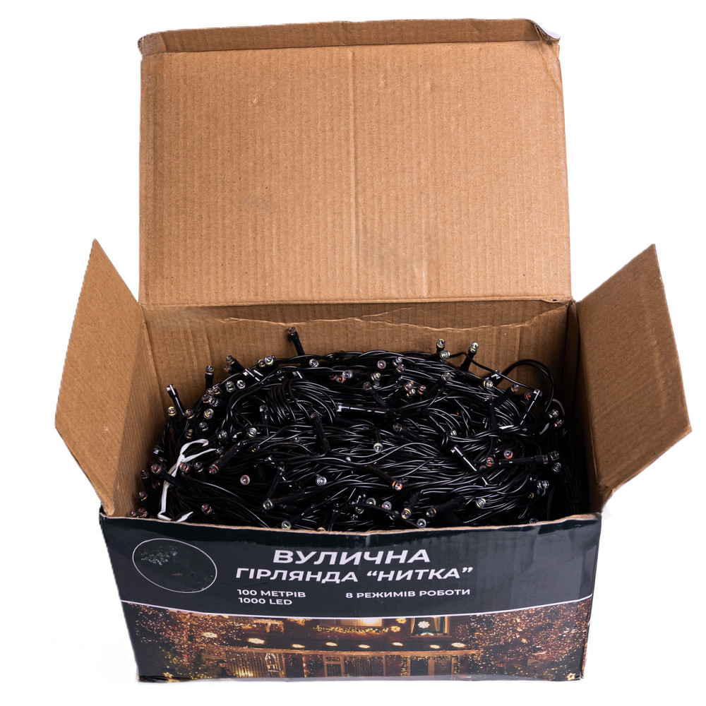 Garlando Новорічна гірлянда вулична 100 м 1000 LED із сонячною батареєю 8 режимів роботи чорний Коломия - фото 5