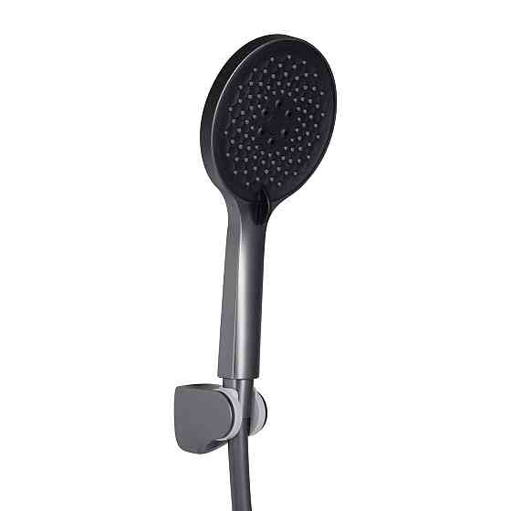Смеситель для ванны Qtap Vlasta New (c душевым гарнитуром) QTVLA259GMB45643 Gunmetal Black PVD Киев