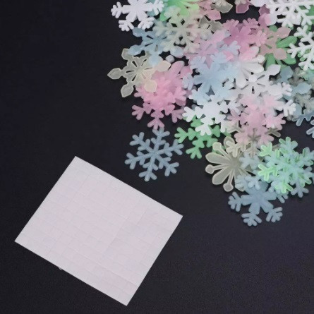 Снежинки новогодние пластиковые 48 штук 3 см разноцветный Киев - изображение 2
