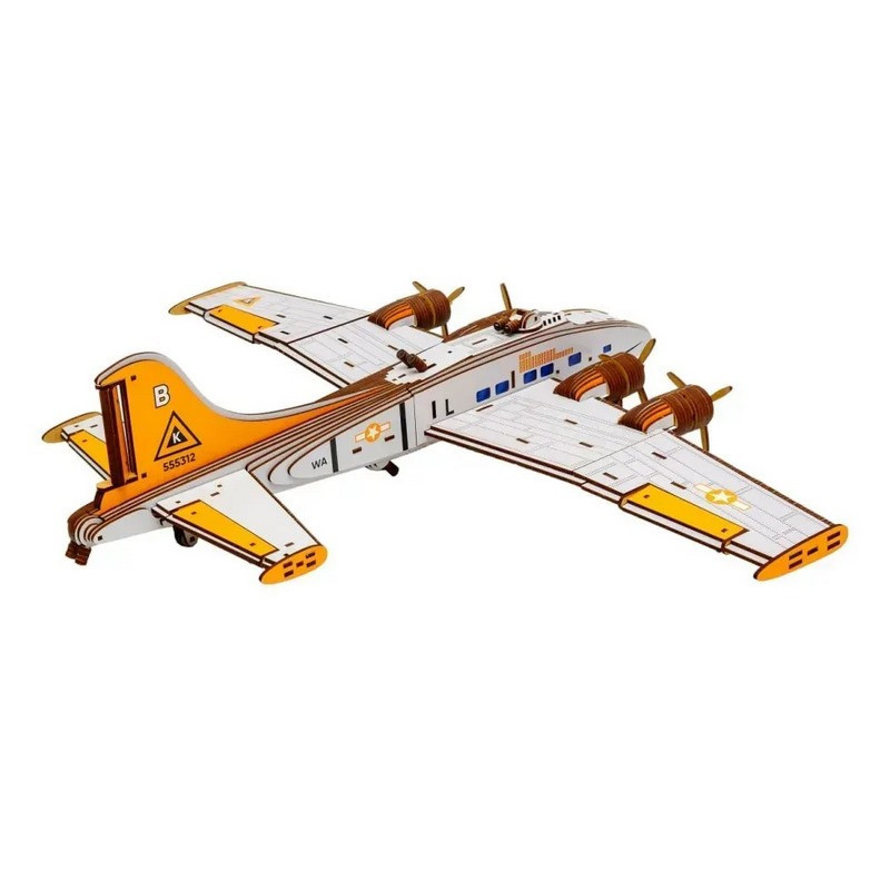 Дерев’яний 3D-конструктор "Бомбардувальник – Літаюча фортеця" Puz-00949 Вінниця - фото 2