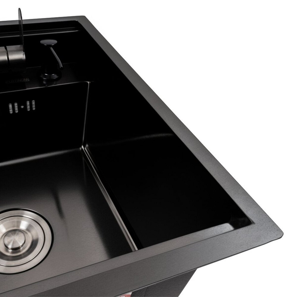 Кухонна мийка CM 40*50 прихована PVD чорна Platinum Handmade Коломыя - изображение 4