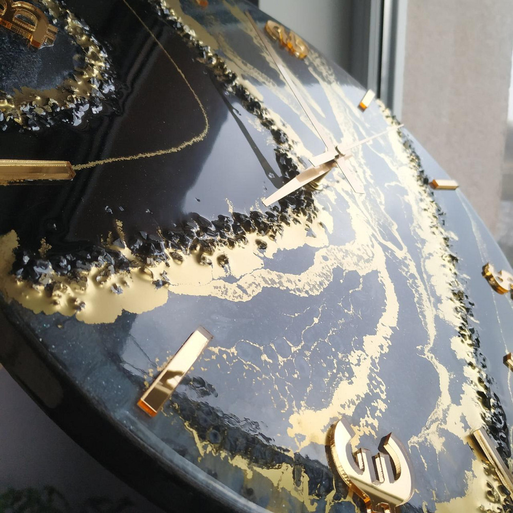 Настіний годинник з епоксидної смоли ручної роботи Дніпро - фото 4