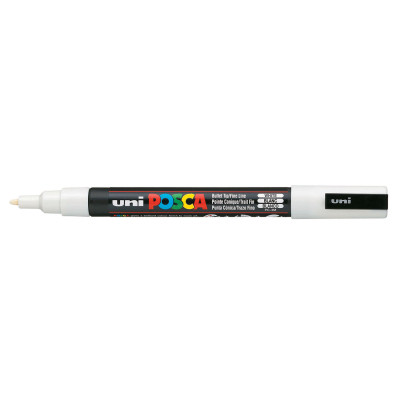 Художній маркер UNI Posca White 0.9-1.3 мм (PC-3M.White) Вінниця - фото 1