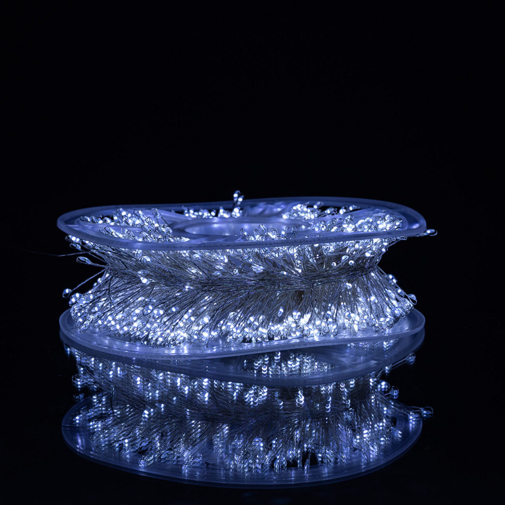 Garlando Новорічна гірлянда кімнатна роса Хвойна лапа 50 м 1500 LED білий провід Біле сяйво D15 Коломия - фото 3