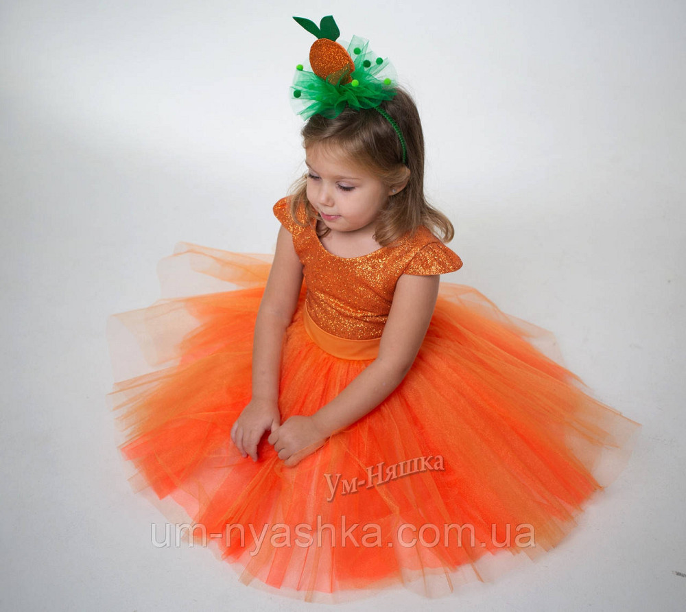 Гарний костюм лисички помаранчеве плаття Лисичка Білочка Мандаринка Апельсинка 120-130 Кривий Ріг - фото 1