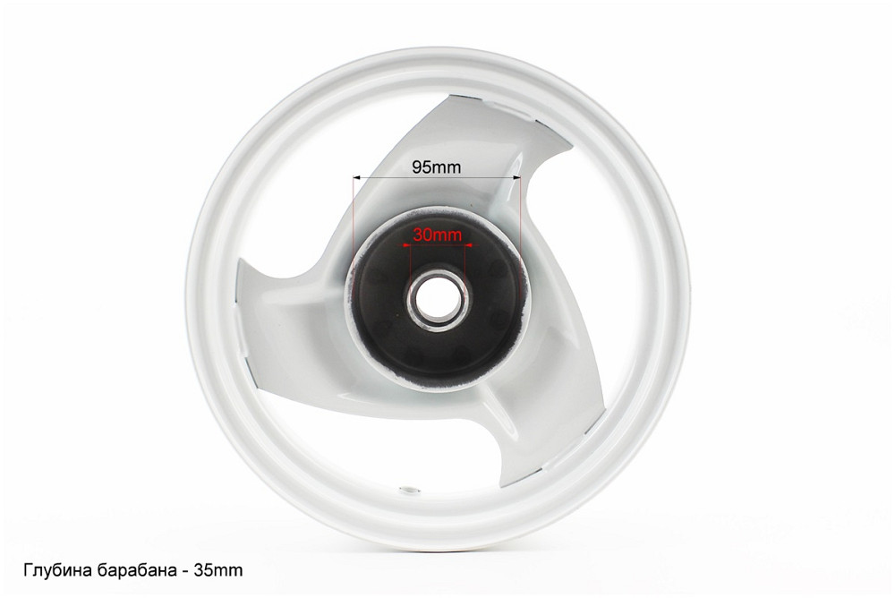 Диск колісний передній Yamaha 50 бараб. гальма 95мм (сталевий) Київ - фото 4