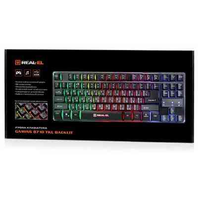Клавиатура REAL-EL 8710 Gaming TKL Backlit, black Винница