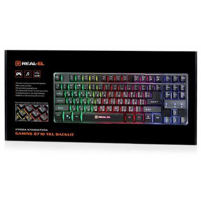 Клавіатура REAL-EL 8710 Gaming TKL Backlit, black Вінниця - фото 3