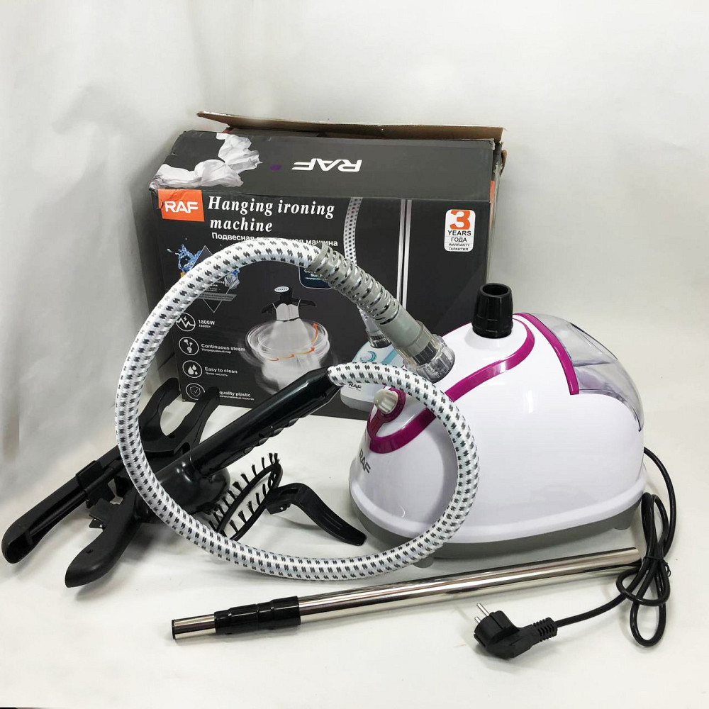Отпариватель для одежды вертикальный RAF R.3039 со стойкой для одежды 1800 Вт. MB-945 Цвет: розовый Киев - изображение 8