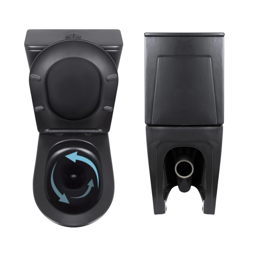 Комплект 2 в 1: унитаз напольный Qtap Scorpio Matt Black QT14226088AMB + набор гигиенического душа Lidz Aria Black Киев - изображение 5