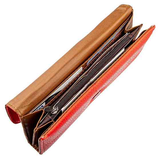 Гаманець жіночий з екокожі флотар KIVI 19063 Яскраво-червоний Київ