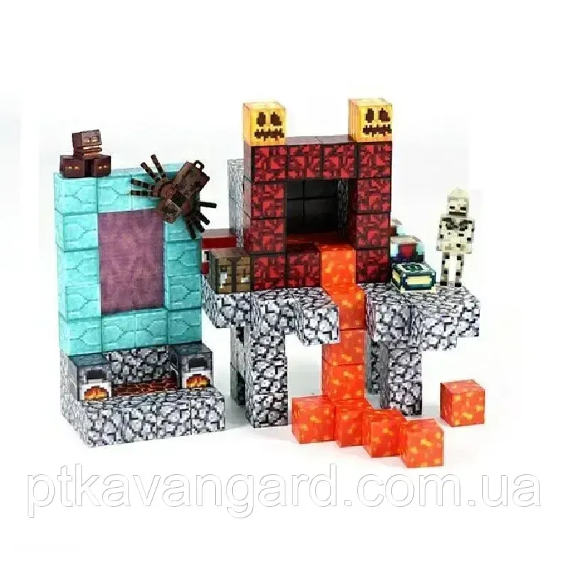 Магнітний конструктор майнкрафт 123 магнітних блока портал в пекло Dream World LZCK 059 Хмельницький - фото 6