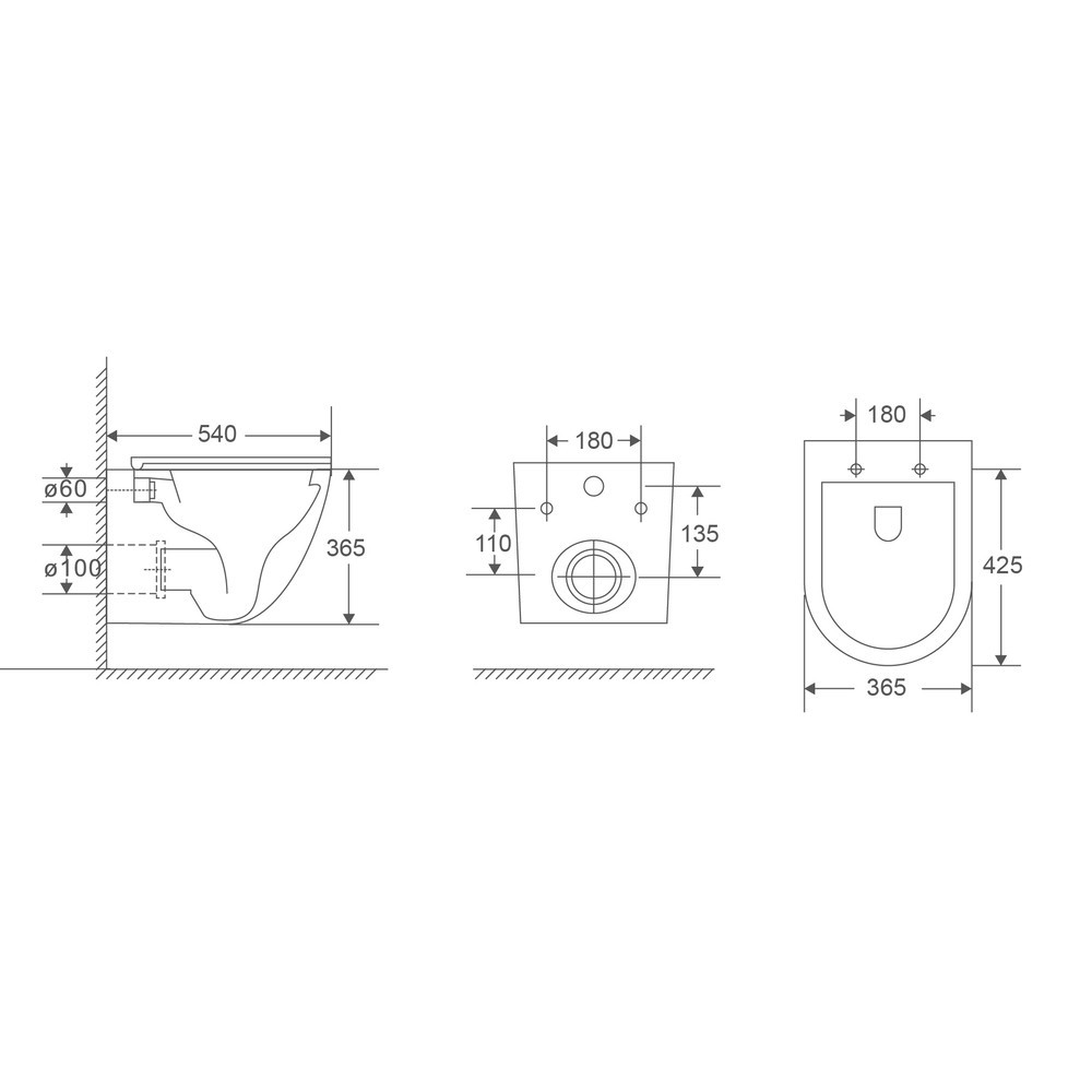 Унітаз підвісний Mixxus Premium Ellipse-0304-R 540x360x360mm, система змиву Rimless (MP6466) Київ - фото 2