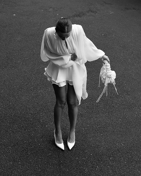 Женское легкое платье с объемной драпировкой шелк армани Одесса - изображение 8