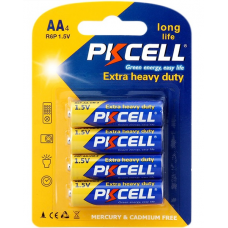 Батарейка солевая PKCELL 1.5V AA/R6, 4 штуки в блистере цена за блистер Полтава - изображение 1