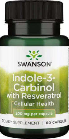 Індол-3-карбінол Swanson Indole-3-Carbinol with Resveratrol 200mg 60 капс Київ