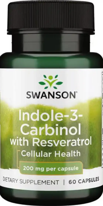 Індол-3-карбінол Swanson Indole-3-Carbinol with Resveratrol 200mg 60 капс Київ - фото 1
