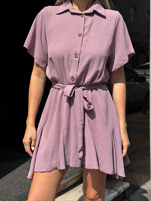 Женский легкий романтический комбинезон американский креп жатка Фрезовый, 50/52 Одесса - изображение 1