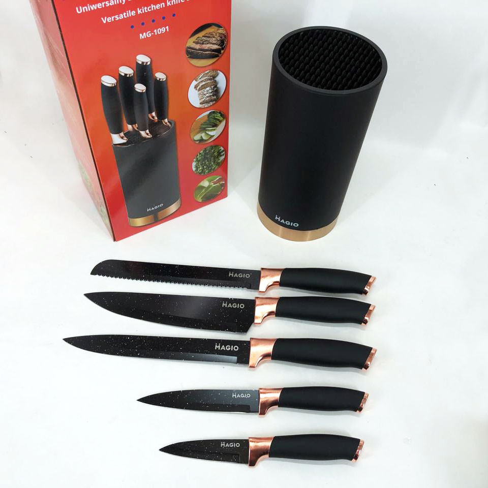 Сталеві кухонні ножі, Набір ножів кухонних сталь, Набір хороших якісних кухонних ножів RD-45 Львів - фото 12