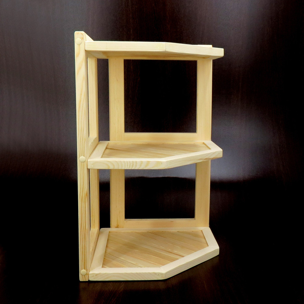 Угловая настенная полка 