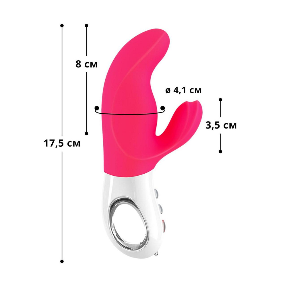 Вібратор-кролик Fun Factory MISS BI pink/white (м'яте паковання!!!) Sex Aura Київ - фото 3