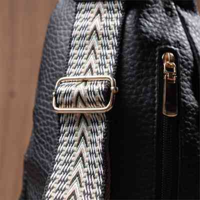 Сумка Vintage Из крупнозернистой экокожи Черная (22763) Винница