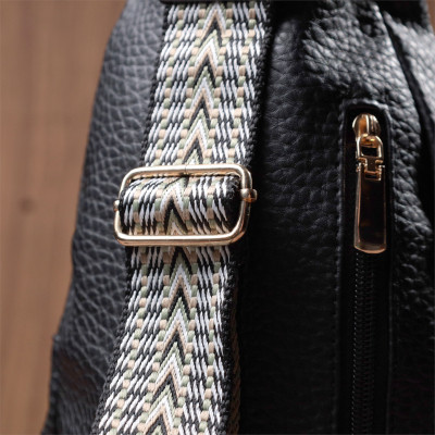 Сумка Vintage Из крупнозернистой экокожи Черная (22763) Винница - изображение 6