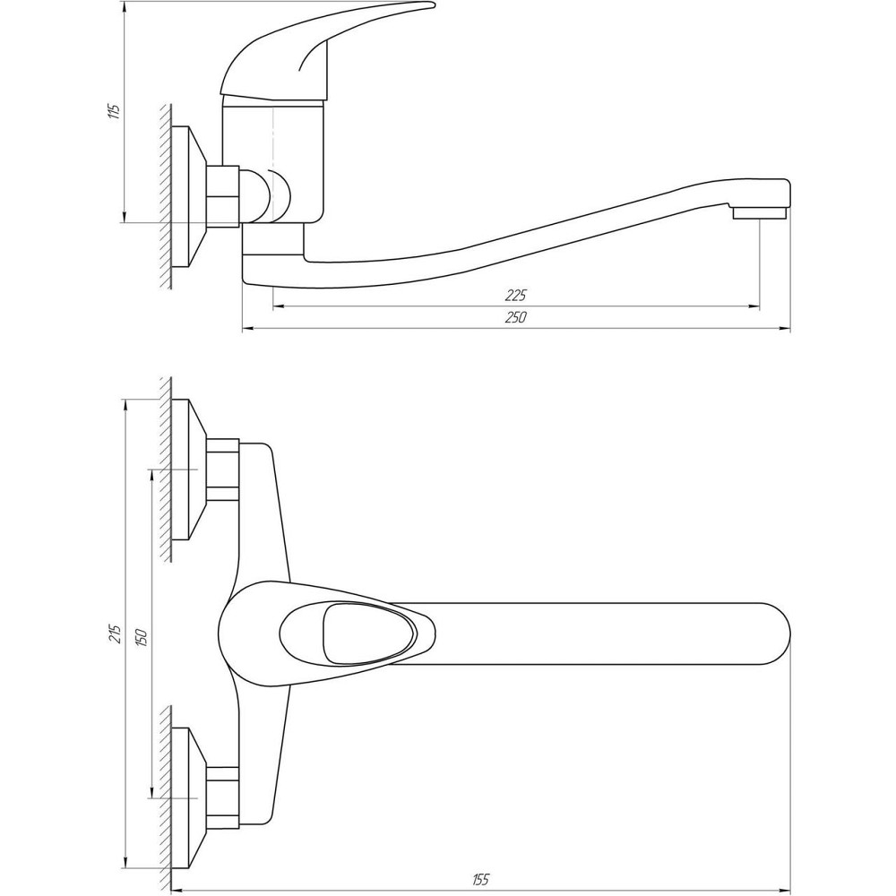Змішувач для кухні EcoMix ELIT EM-104 (000010643) Київ - фото 5