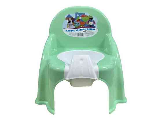 Горщик дитячий салатовий крісло 34,5*28*33,5см арт.Chair345/3 ТМ ММ-ПЛАСТ Київ