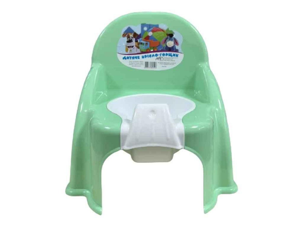 Горщик дитячий салатовий крісло 34,5*28*33,5см арт.Chair345/3 ТМ ММ-ПЛАСТ Київ - фото 1