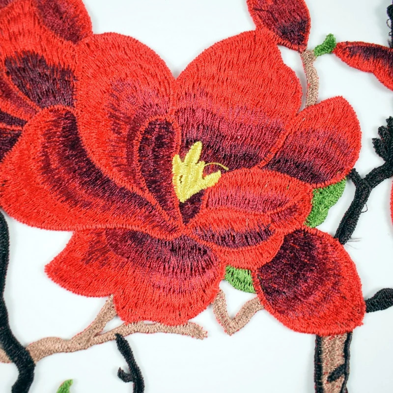 Пришивна вишивка для сукні Квіти червоні Київ - фото 3