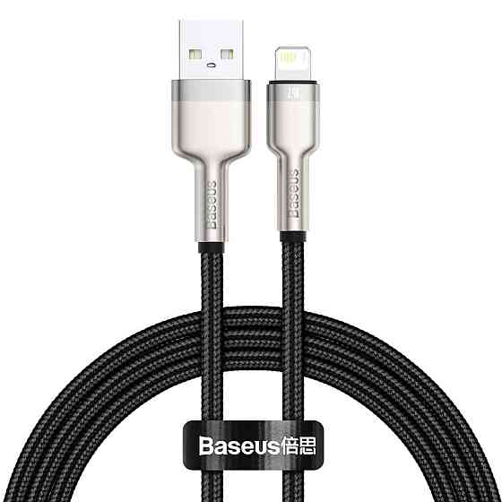 Кабель Baseus Cafule Series Metal Data Cable USB to IP 2.4A 1m Black Київ