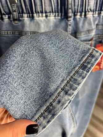 Джинси жіночі Vanver 8083 Mom jeans резинка шнурок на талії стрейчеві банани блакитні, блакитний, З6 Одеса
