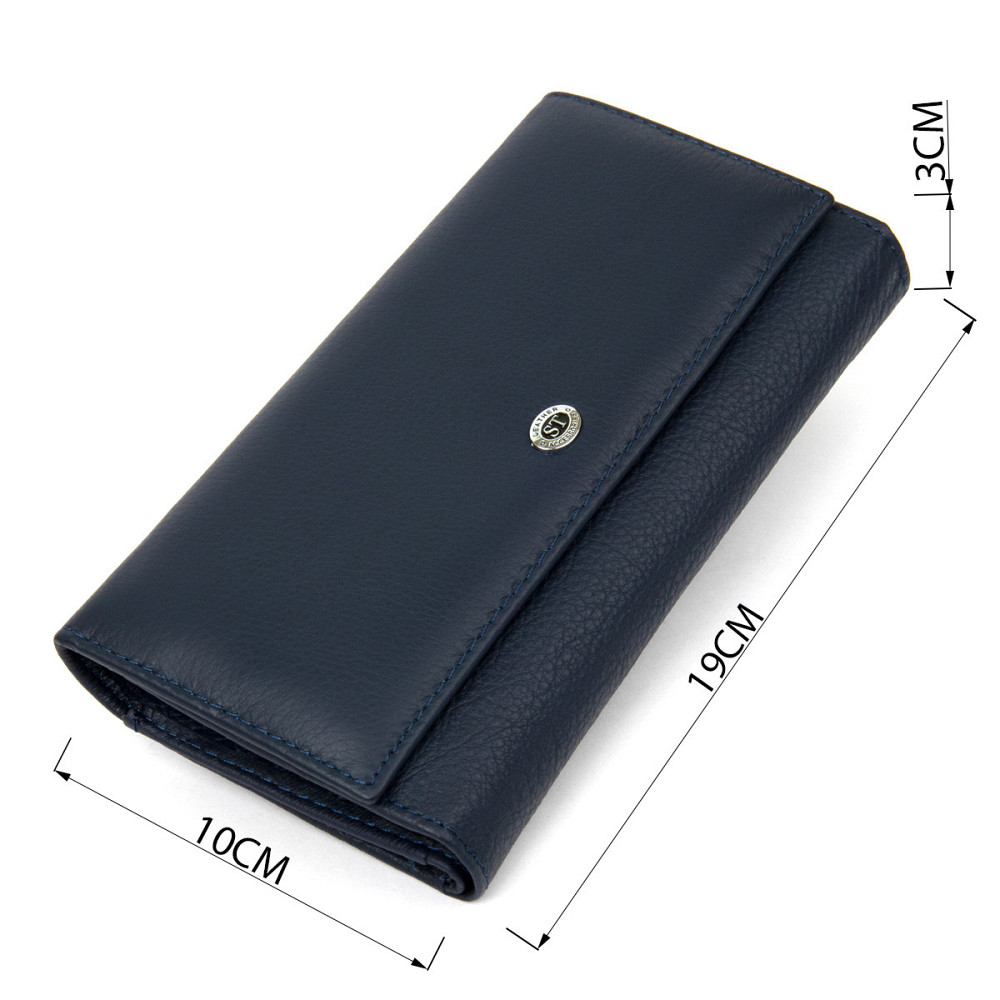 Женский кошелек ST Leather 19387 Темно-синий Киев - изображение 4