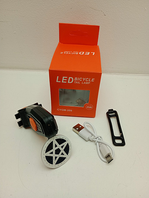 Стоп-сигнал з USB на задню раму велосипеда CYGM-209 Луцьк - фото 3